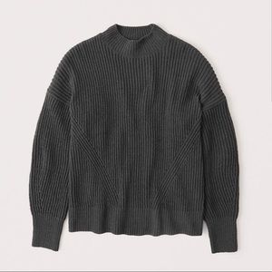 A&F Boyfriend Chenille Sweater - Dark Grey